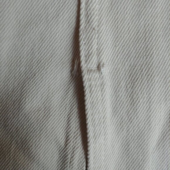 Zara Long Cream Off White Denim Skirt Front Slit Midi Maxi 100% Cotton S… - Picture 13 of 14